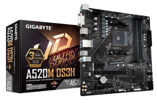 [GIGABYTE] A520M DS3H 듀러블에디션 제이씨현 (AMD A520/M-ATX)
